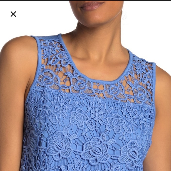 NWT: Lace Front Sleeveless Top - Picture 2 of 5